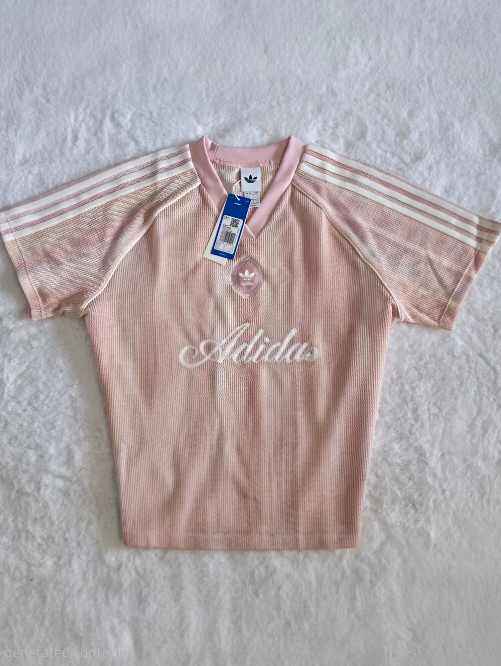 NWT Adidas Originals Summer Glow Knitted Oversized Jersey | Sandy Pink, L